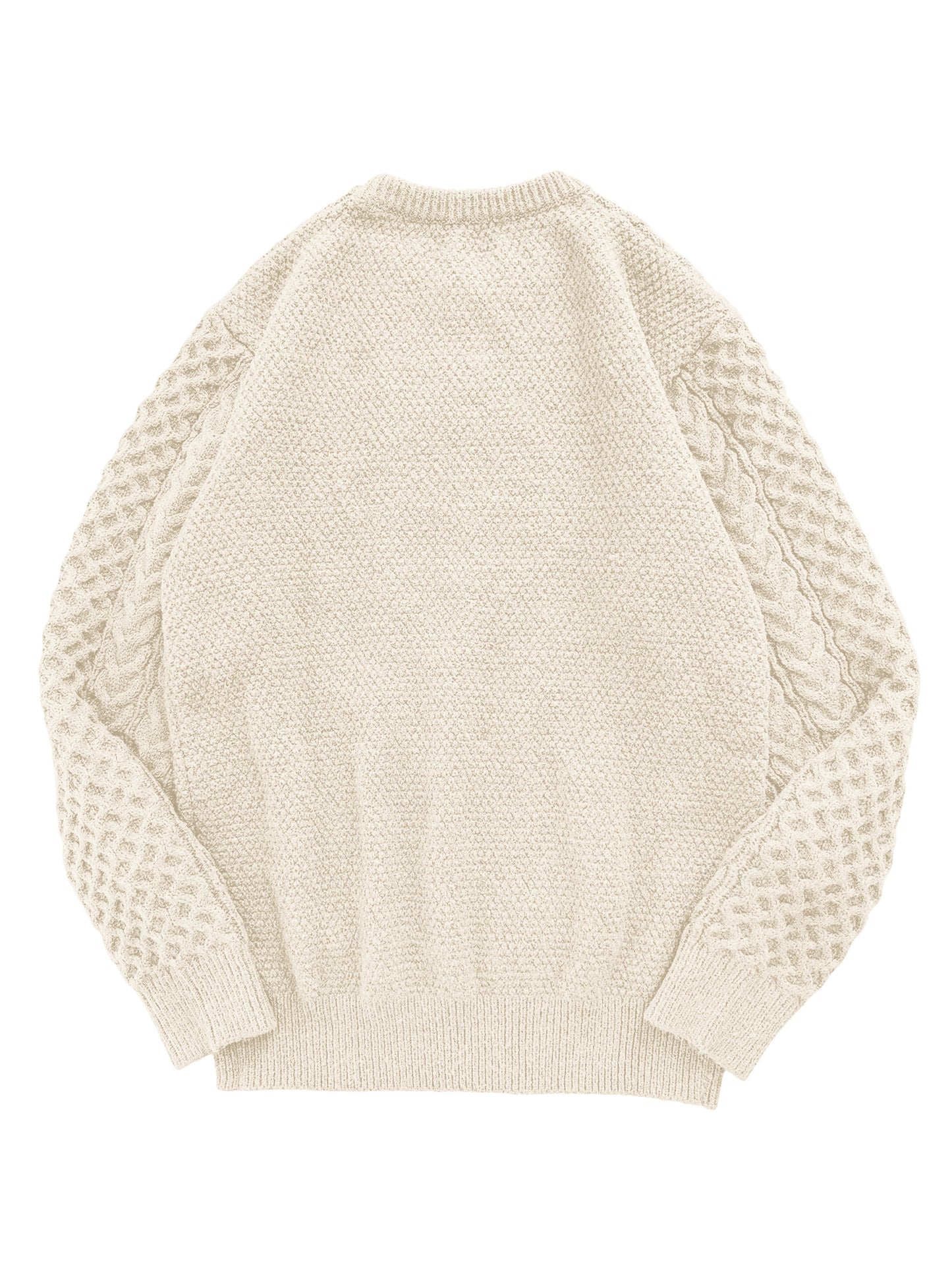 Comdecevis Crew Neck Knitted Sweater