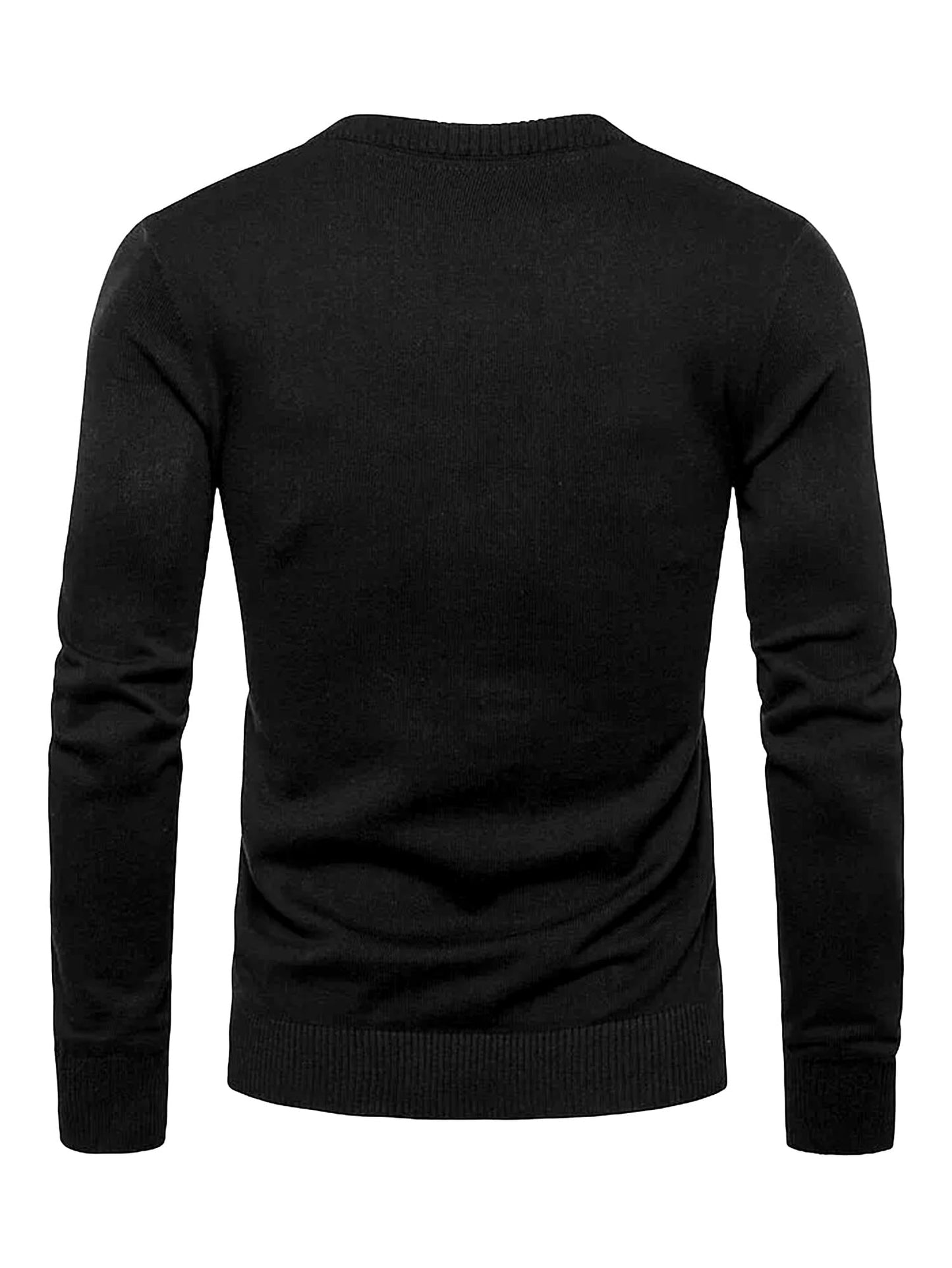 Comdecevis Men's Long Sleeve V Neck Sweater Casual Soft Knit Slim Fit Pullover Top