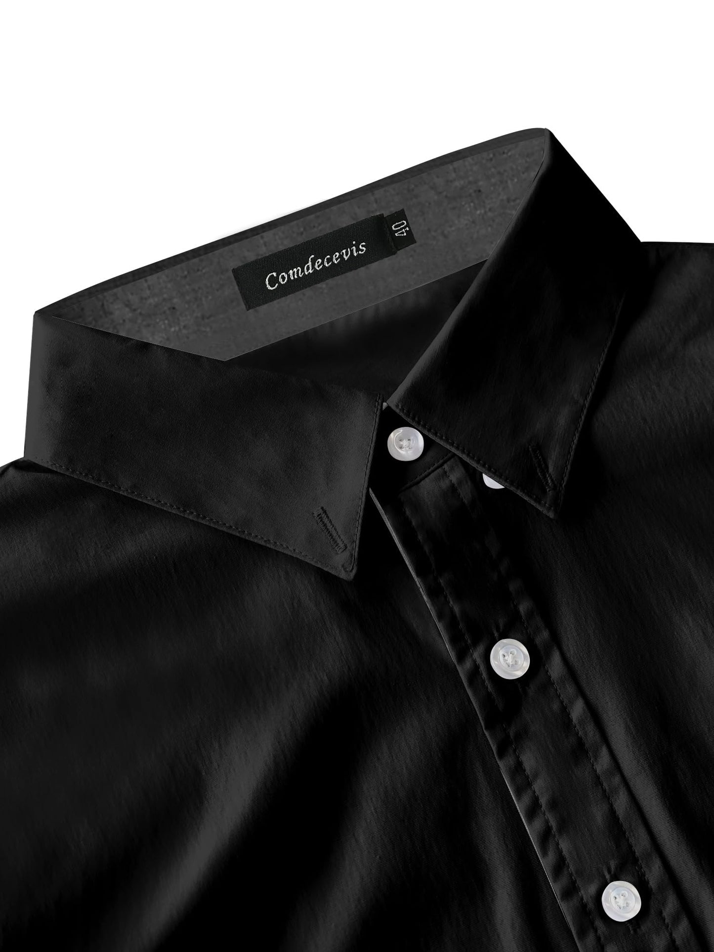 Comdecevis Men's Dress Shirts Casual Button Down Shirt Long Sleeve Shirt with Pocket