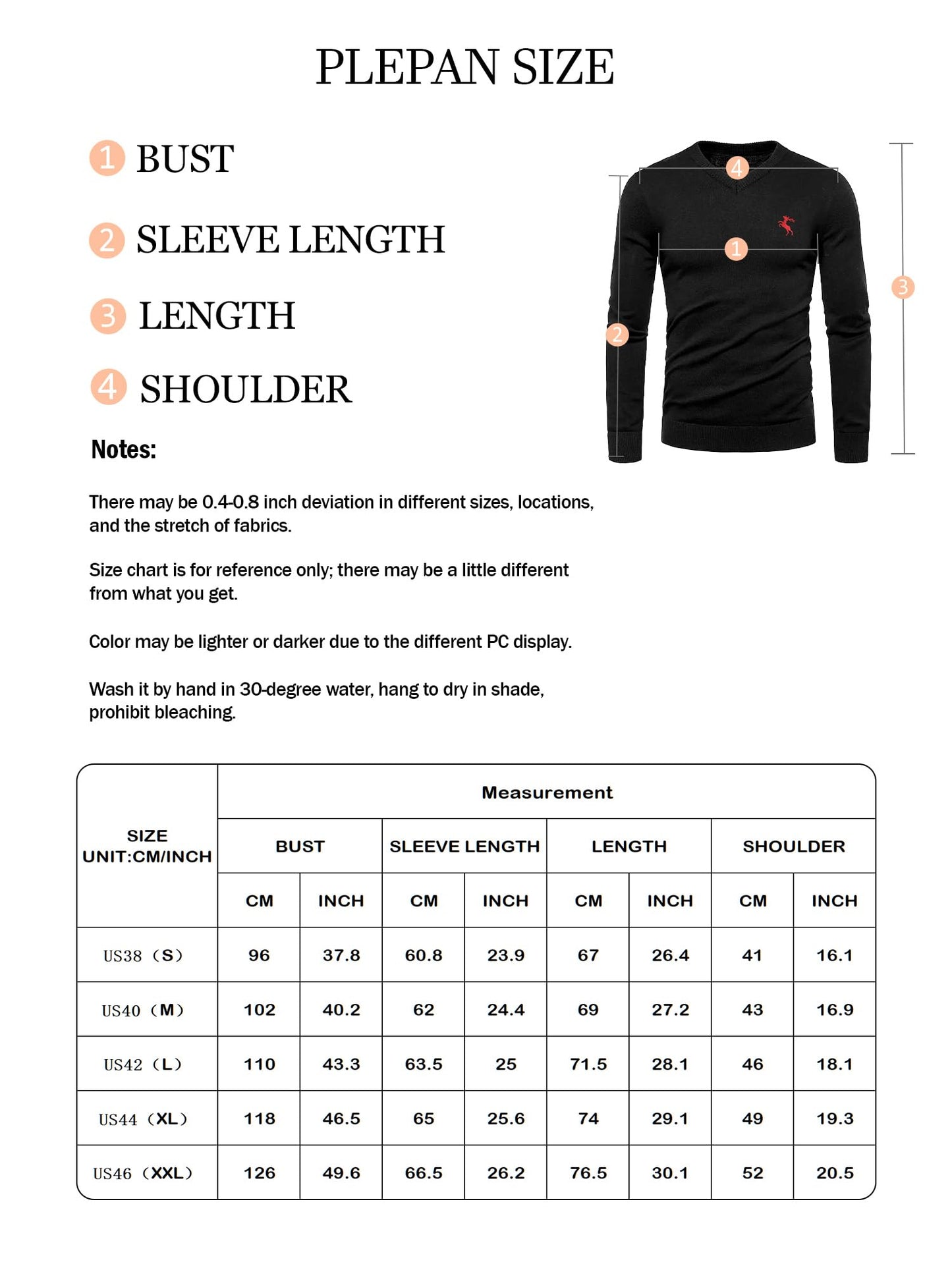 Comdecevis Men's Long Sleeve V Neck Sweater Casual Soft Knit Slim Fit Pullover Top