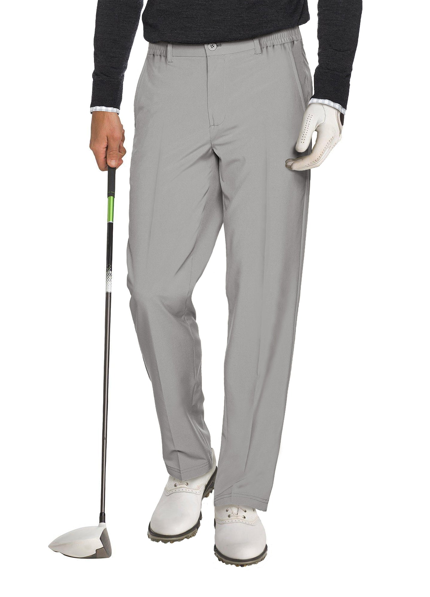 Comdecevis Men's Golf Pants Stretchy Sweatpants Work Travel Dress Tech Pants Casual Joggers Belt Loops with 5 Pockets
