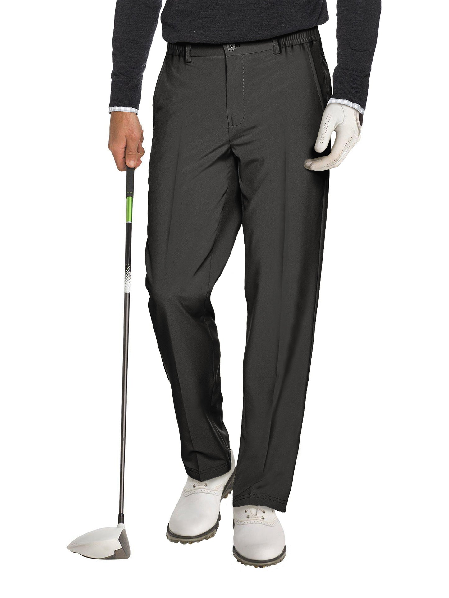 Comdecevis Men's Golf Pants Stretchy Sweatpants Work Travel Dress Tech Pants Casual Joggers Belt Loops with 5 Pockets