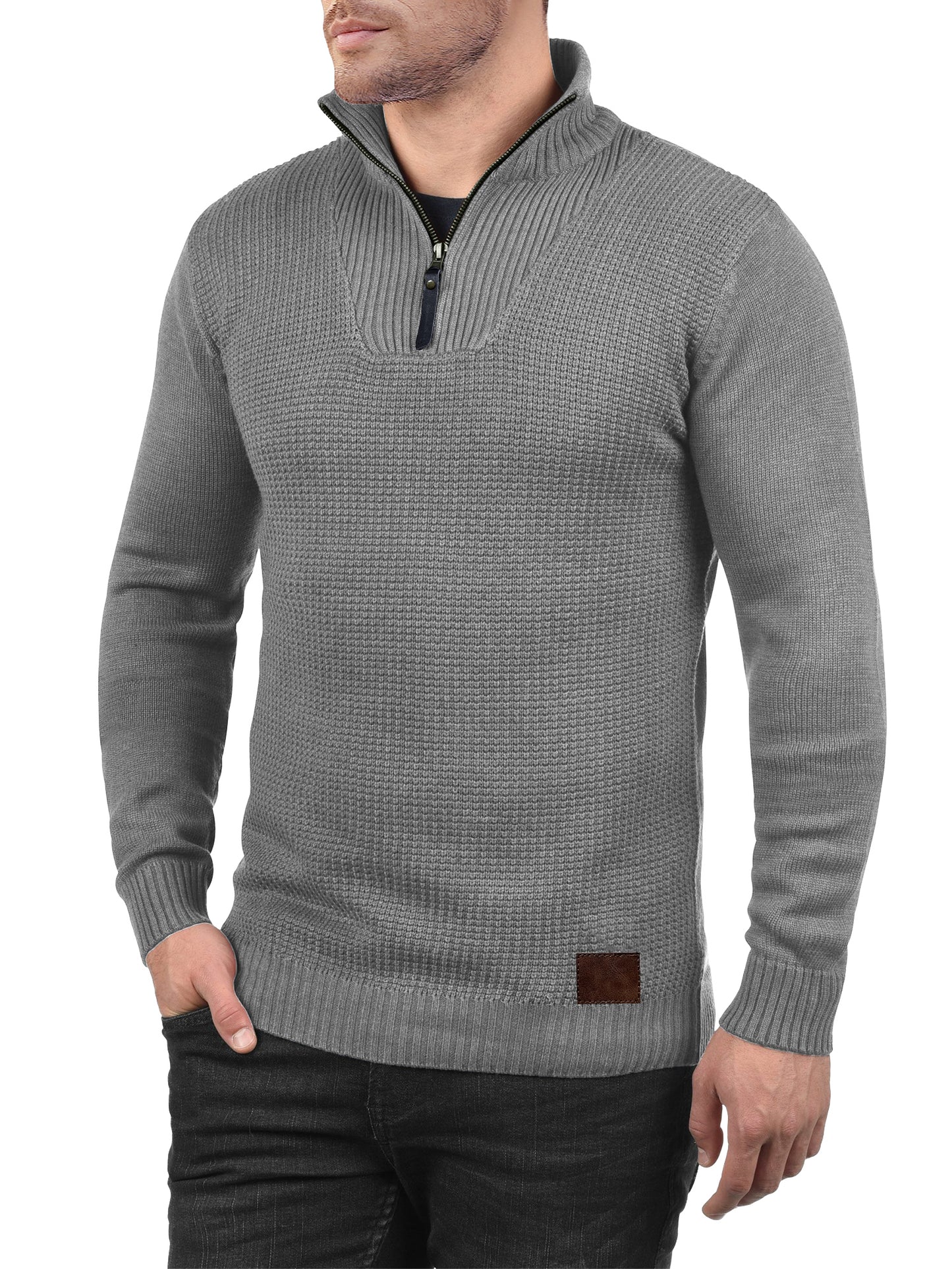 Comdecevis Men's Long-Sleeve Soft Touch Quarter-Zip Sweater Lightweight Turtleneck Pullover Casual Polo Sweaters