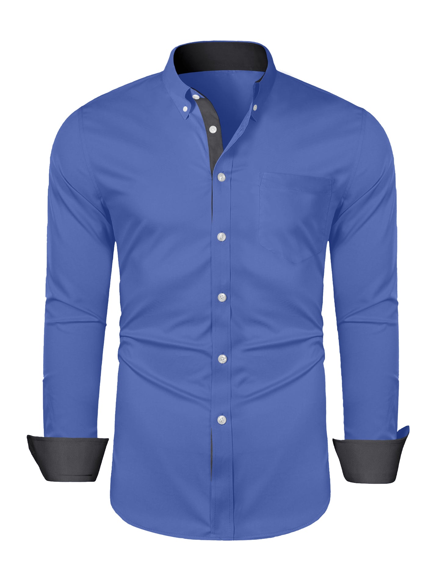 Comdecevis Men's Dress Shirts Casual Button Down Shirt Long Sleeve Shirt with Pocket