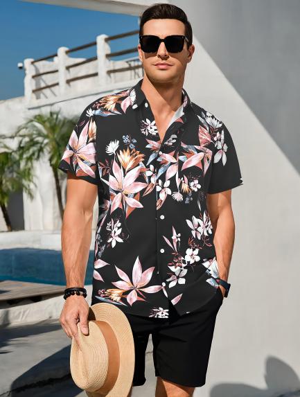 Comdecevis Hawaiian Short Sleeve Shirt
