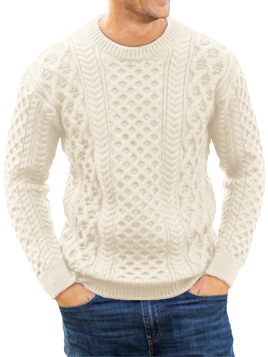 Comdecevis Crew Neck Knitted Sweater